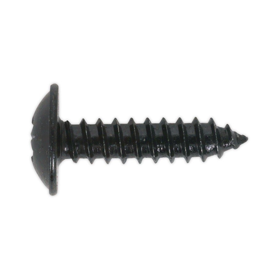 Sealey BST4813 Self Tapping Screw 4.8 x 13mm Flanged Head Black Pozi BS 4174 Pack of 100