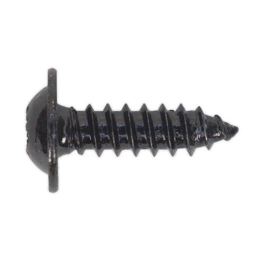 Sealey BST4816 Self Tapping Screw 4.8 x 16mm Flanged Head Black Pozi BS 4174 Pack of 100