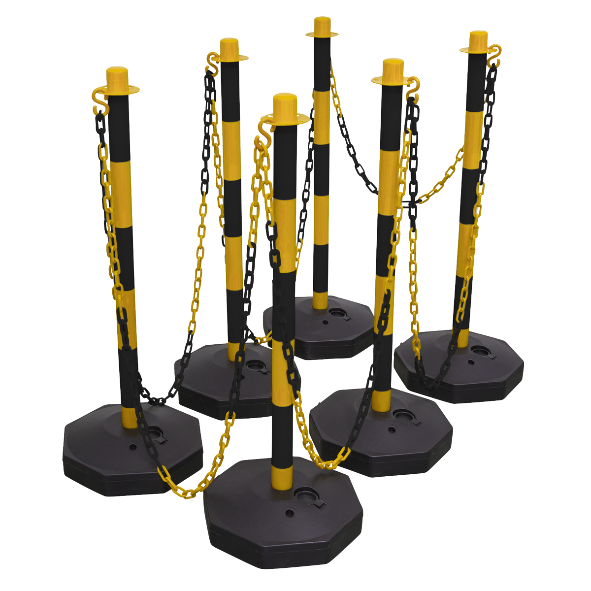 Sealey BYSBKIT Black/Yellow Post & Chain Kit 25m