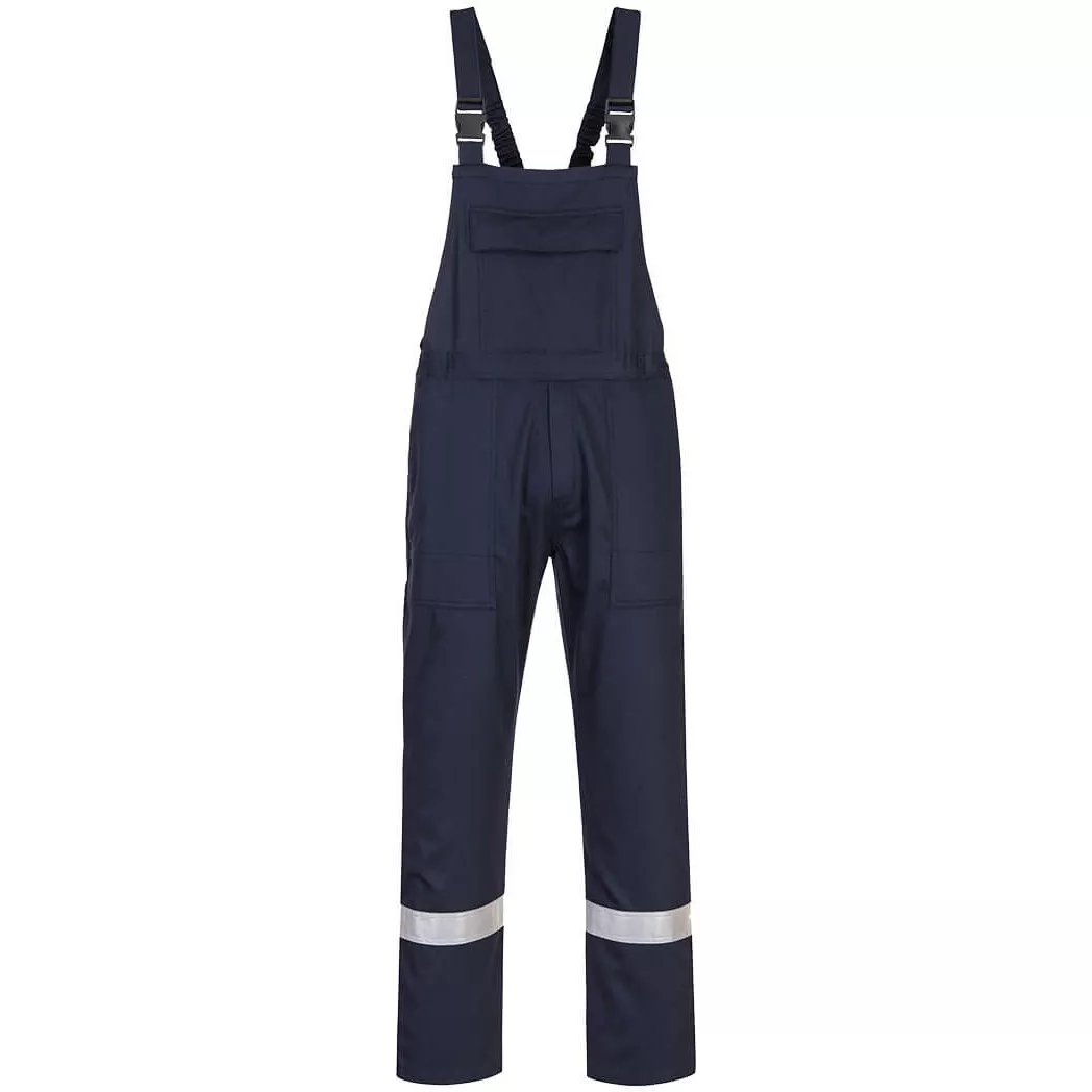 Portwest BZ17 Flame Resistant Bizweld Iona Bib & Brace - Navy Blue