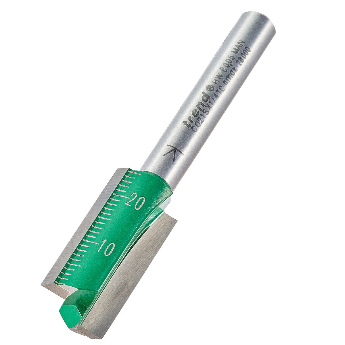 Trend C021SX1/4TC Two Flute 12.7mm Diameter x 25mm Cut Scale