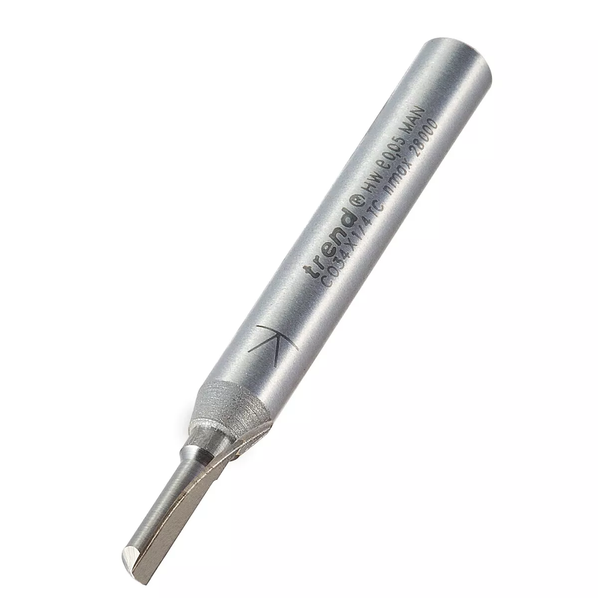 Trend C034X1/4TC One Flute 3.2mm diameter x 11.1mm cut