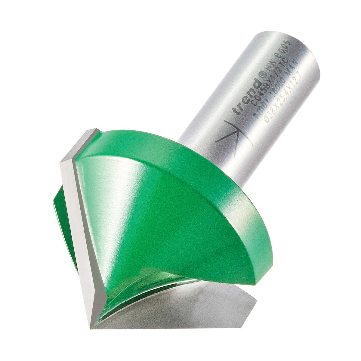 Trend C045BX1/2TC Chamfer V groove cutter angle=45 degrees