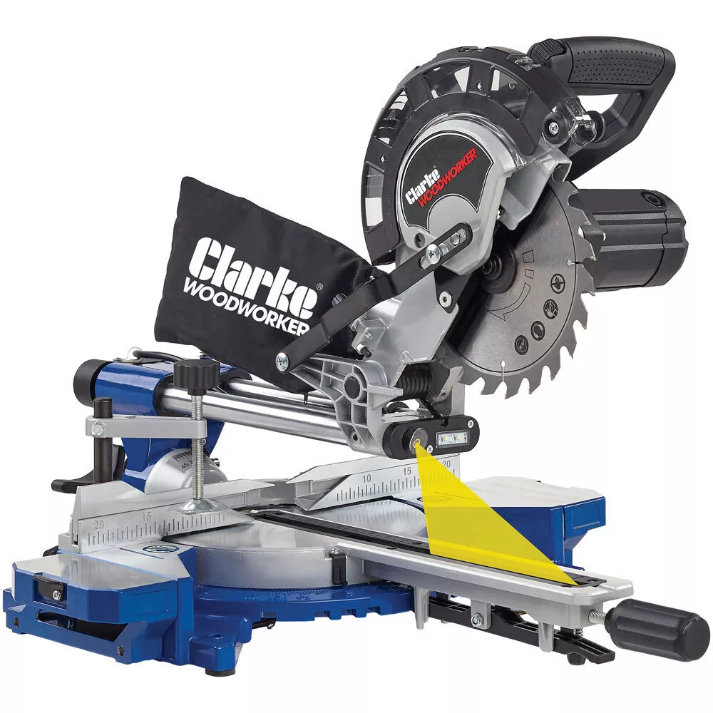 Clarke 6461525 CMS216S 8" Sliding Mitre Saw with Laser 22000W 230V