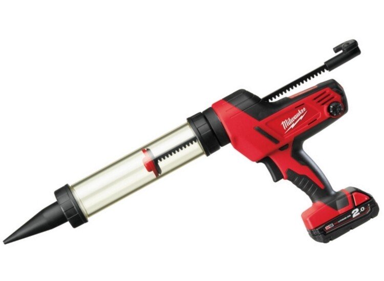 Milwaukee C18PCG400 18V 400ml Caulking Gun with 1x 2.0Ah Battery in KITBAG