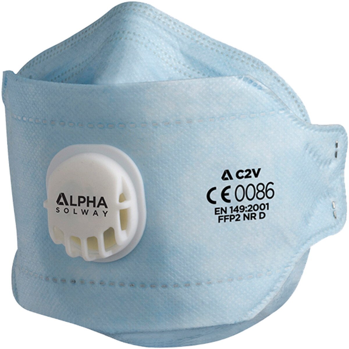 Alpha Solway C-2V FFP2 Disposable Fold Flat Respirator Masks (Box of 20)