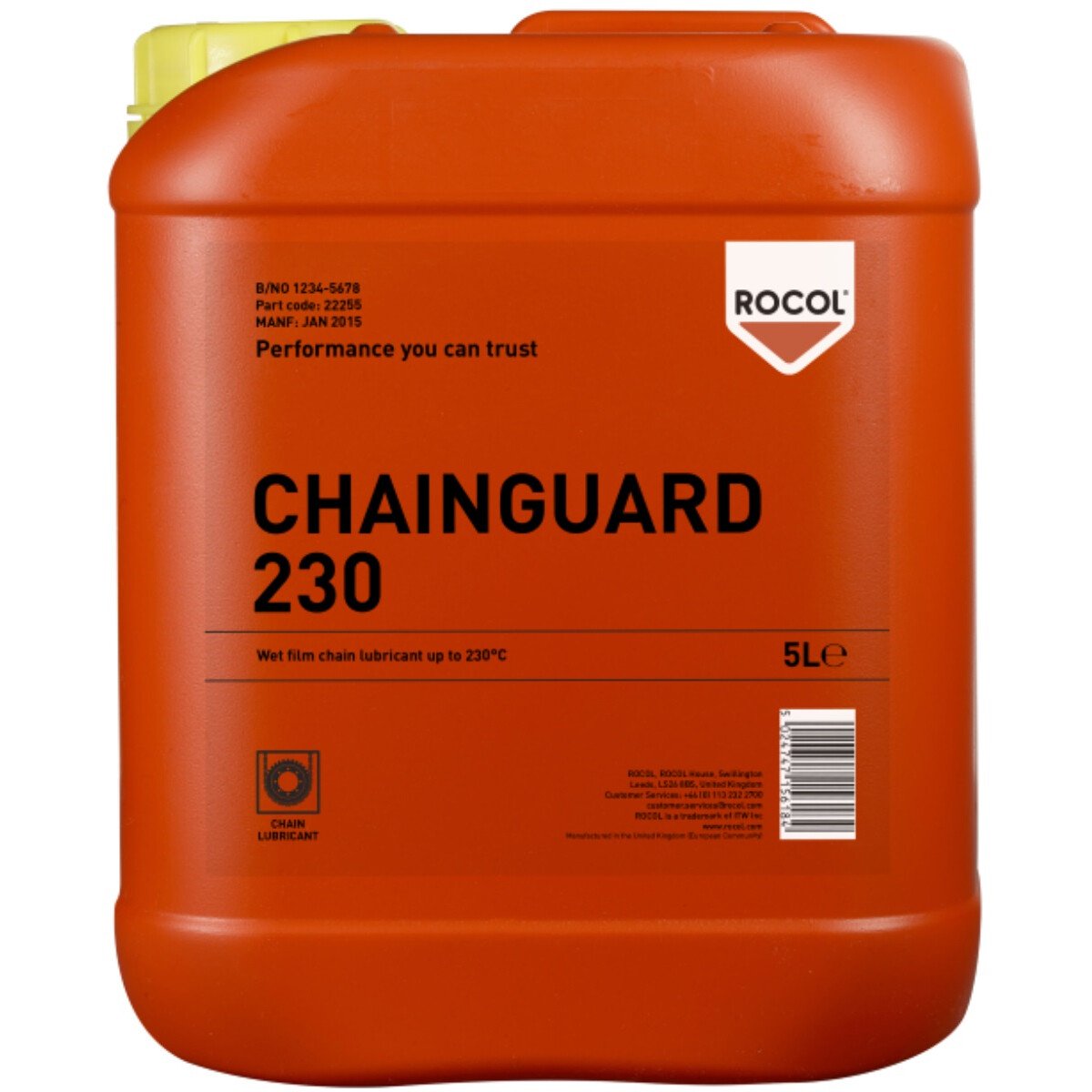 Rocol 22255 Chain Guard 230 High Temperature Chain Lubricant 5ltr from