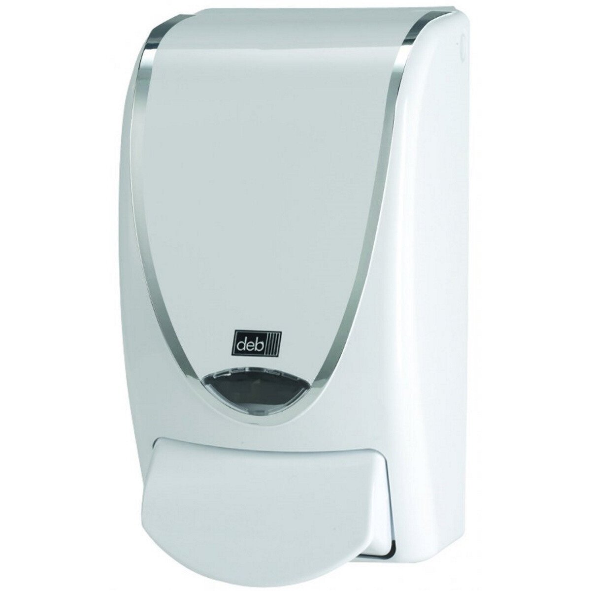 Deb CHR1LDS Plain White with Chrome Strip 1L Dispenser