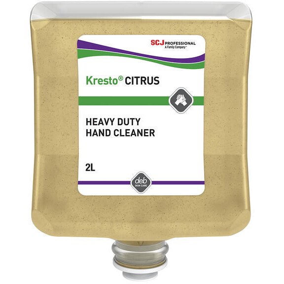 SCJohnson CIT2LT Kresto® 'Citrus' Super Heavy Citrus Hand Cleanser 2L Refill Cartridge (Carton of 4)
