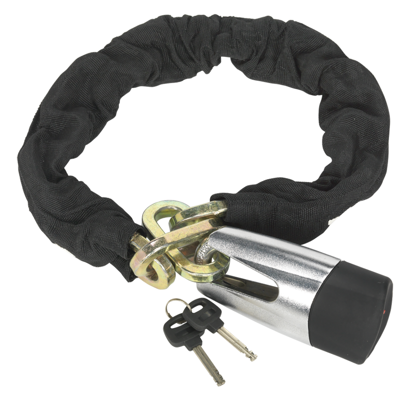 Sealey CLA109DL Motorcycle Chain & Disc Lock 10.5 x 10.5 x 900mm 4* ART Approved
