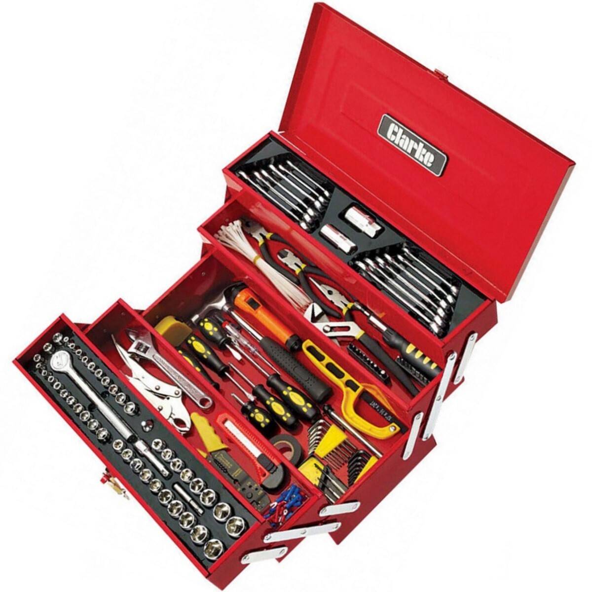 Clarke Cht641 199 Piece Diy Tool Kit With Cantilever Tool Box 1801641 From Lawson His