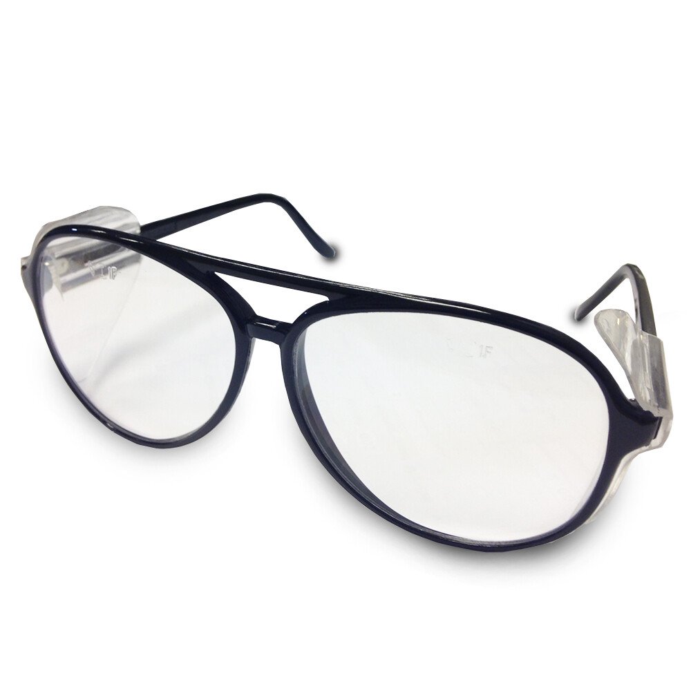 JSP ILES 'Rapier' Safety Spectacles Black Frame Clear Scratch-Retistant Lens Glasses