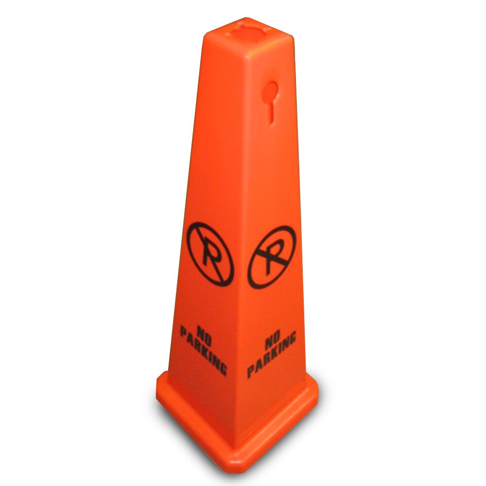 JSP JCP124-900-800 Orange 35" Safety Floor Cone 'No Parking' Keyhole Type