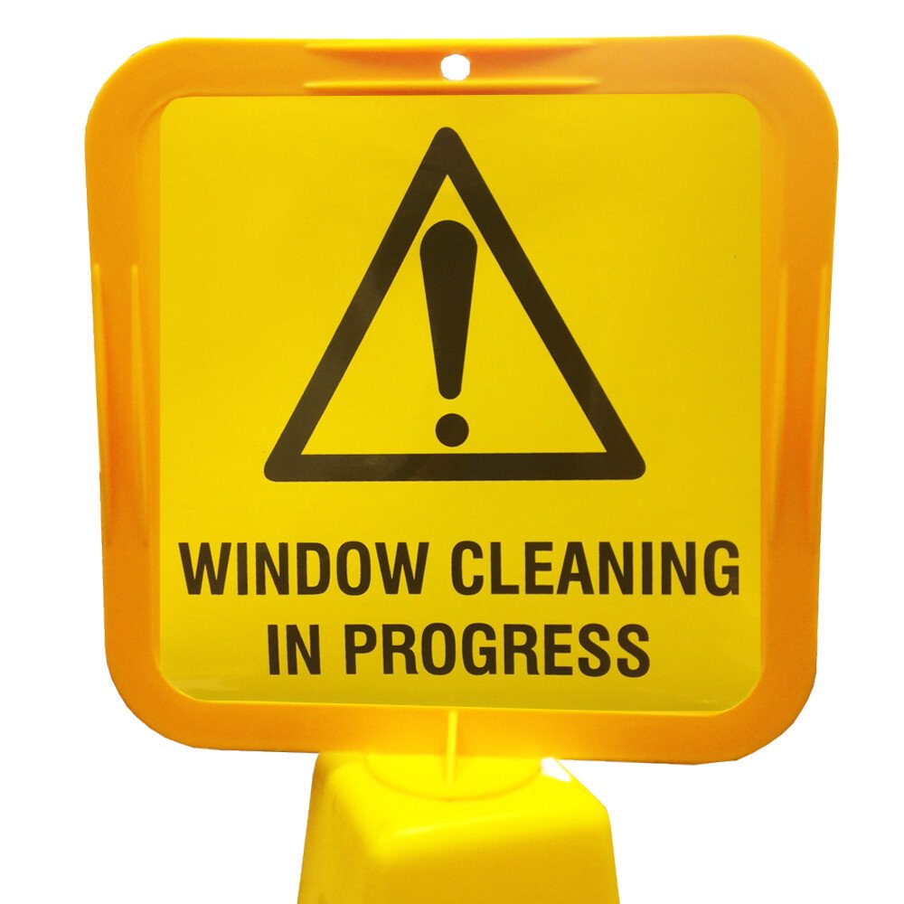 JSP Lamba CLOFF1238 'Window Cleaning' Safety Message Label 21cm For Lock-In Sign Holder