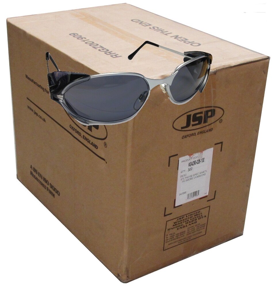 JSP ASA290026100 (Carton of 300prs) Stealth 2102 UV400 Safety Spectacles