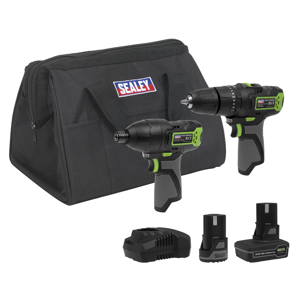 Sealey CP108VCOMBO3 2 x 10.8V SV10.8 Series Combi Drill & Impact Driver Kit