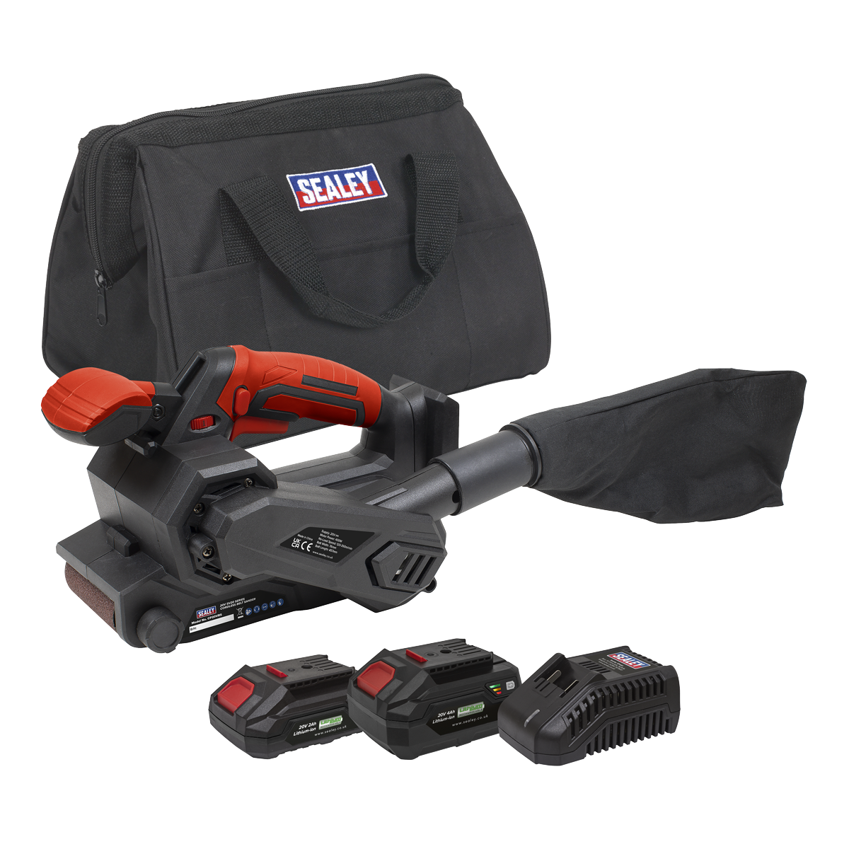 Sealey CP20VBSKIT 20V SV20 Series Cordless Belt Sander Kit - 2 Batteries