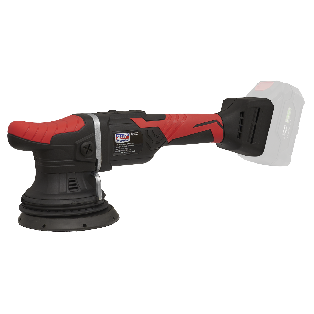 Sealey CP20VOP Cordless Orbital Polisher ø125mm 20V Lithium-ion - Body Only