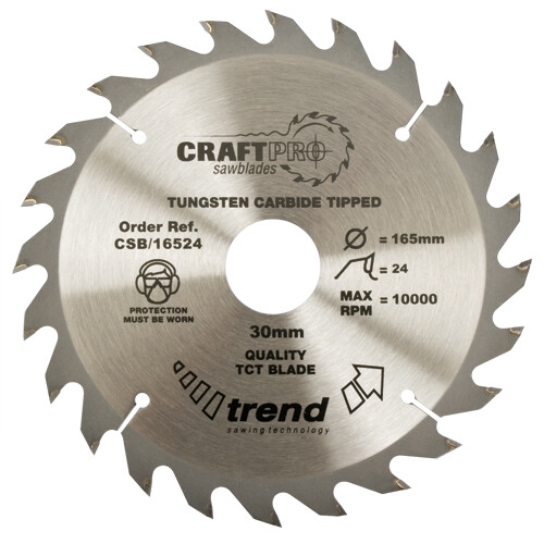 Trend Kreissägeblatt 215 Mm, 24 Zähne – Für Holz, MDF & Platten, Mit Wolframkarbid – Ideal Für Heimwerker