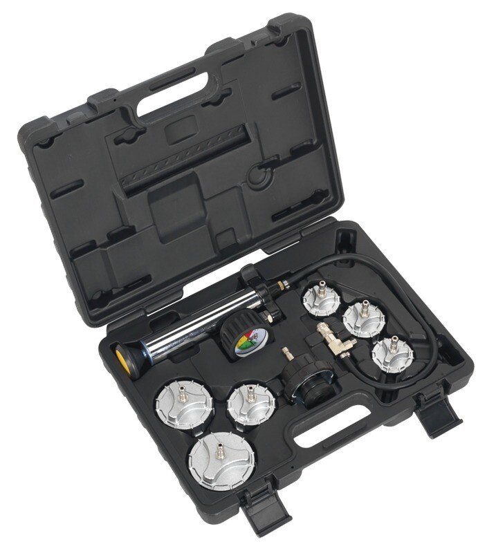 Sealey CV0011 Cooling System Pressure Test Kit 7pc - HGV