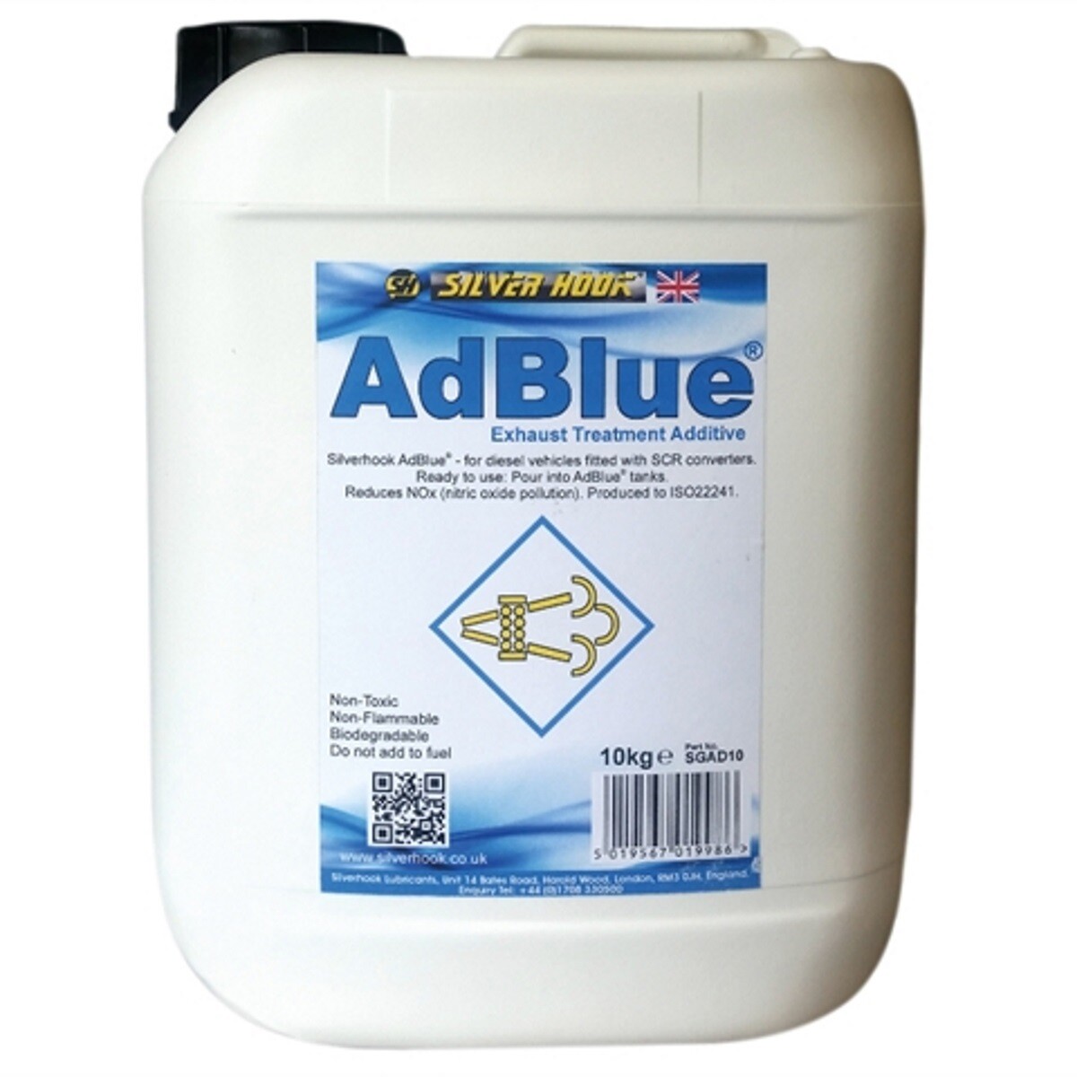 Silverhook SGAD10 AdBlue Diesel Exhaust Treatment Additive 10kg D