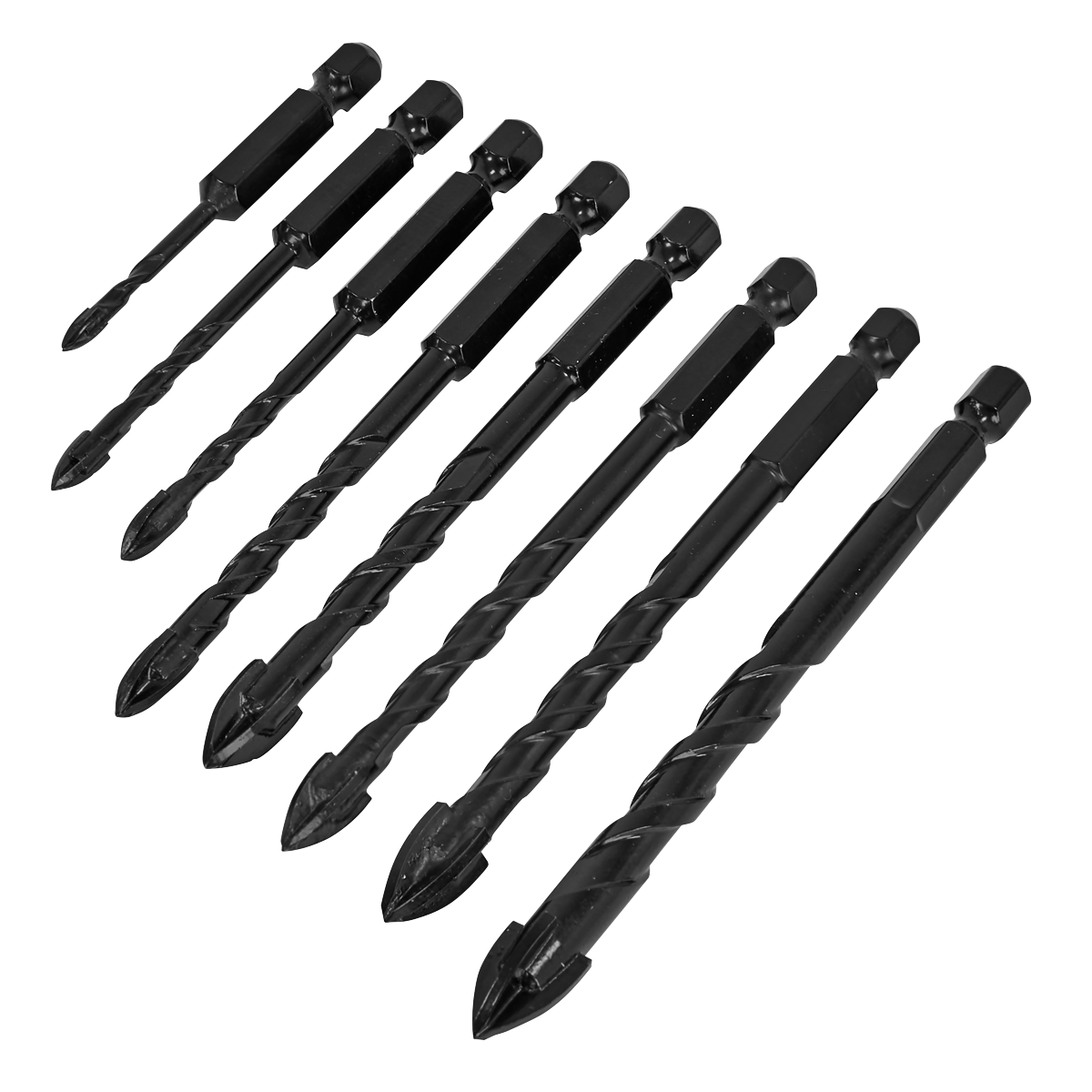 Sealey DBGC1 Tile & Glass Drill Bit Set 8pc
