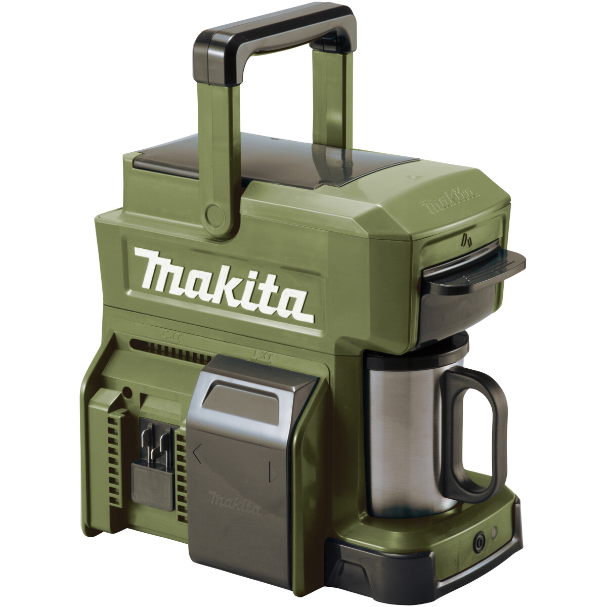 Makita DCM501SFO Olive Green Cordless Coffee Maker with 1x 18V 3.0Ah Battery and Charger from Lawson HIS