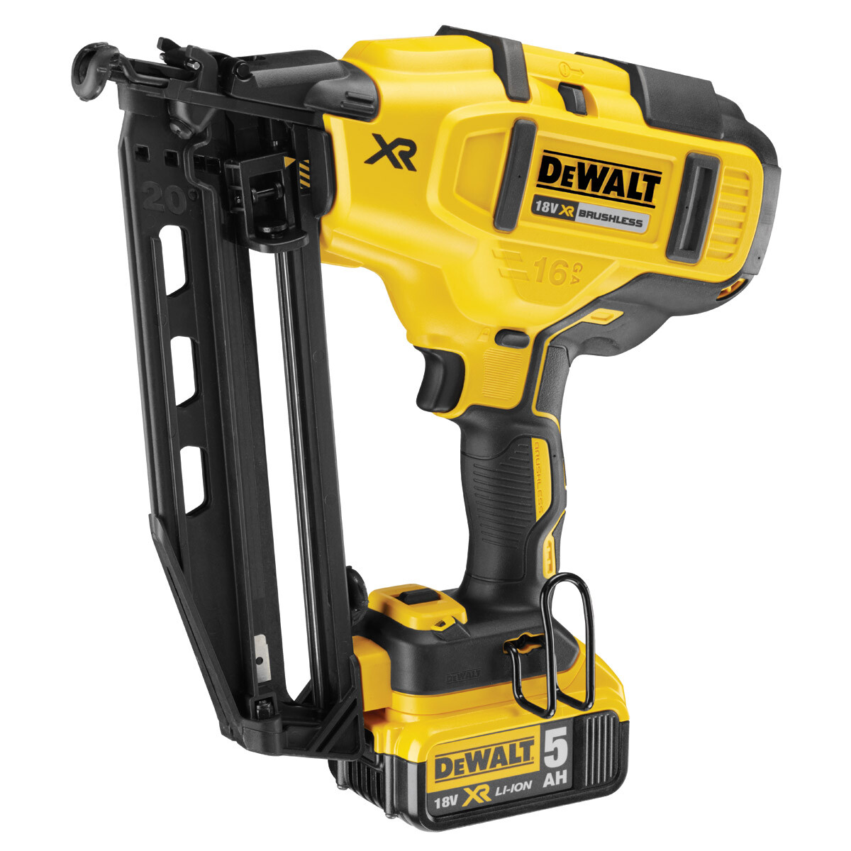 DeWalt DCN692P2 18V Brushless First Fix Nail Gun with 2 x 5.0Ah