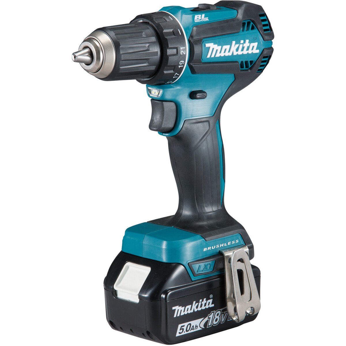 Makita DDF485RTJ 18V Brushless Drill/Driver with 2x 5.0Ah Batteries in MakPac Case