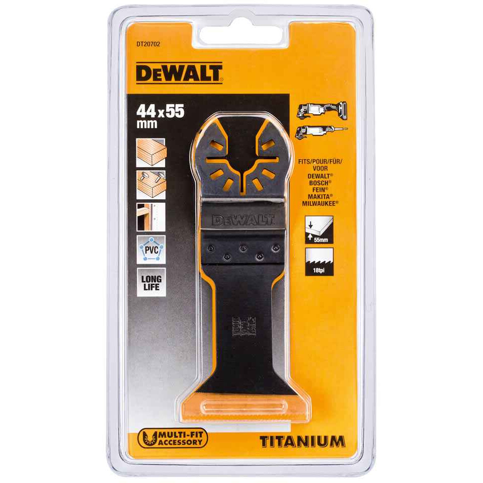 DeWalt DT20702-QZ Multi Tool - Titanium Wood/Metal Blade L55mm x W42mm