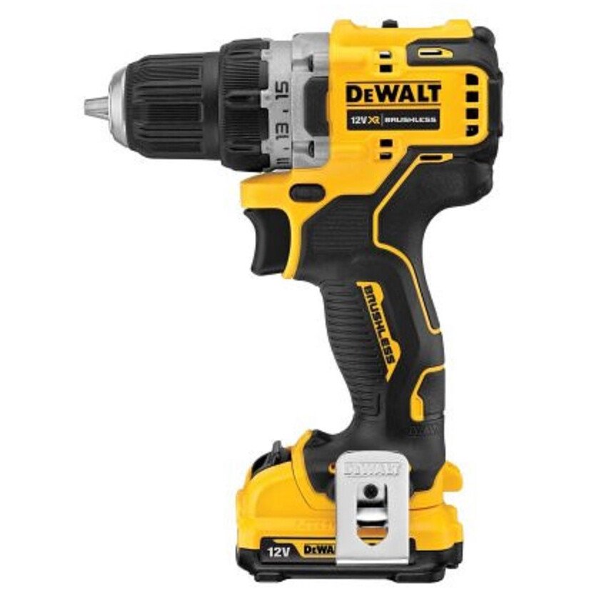 DeWalt DCD701D2 12V XR Brushless Sub Compact Drill Driver with 2 x 2.0Ah Batteries in TSTAK Case from Lawson HIS