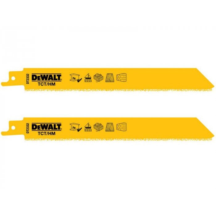 DeWalt DT2332-QZ 152mm Carbide Grit Reciprocating Saw Blade Pack x 2