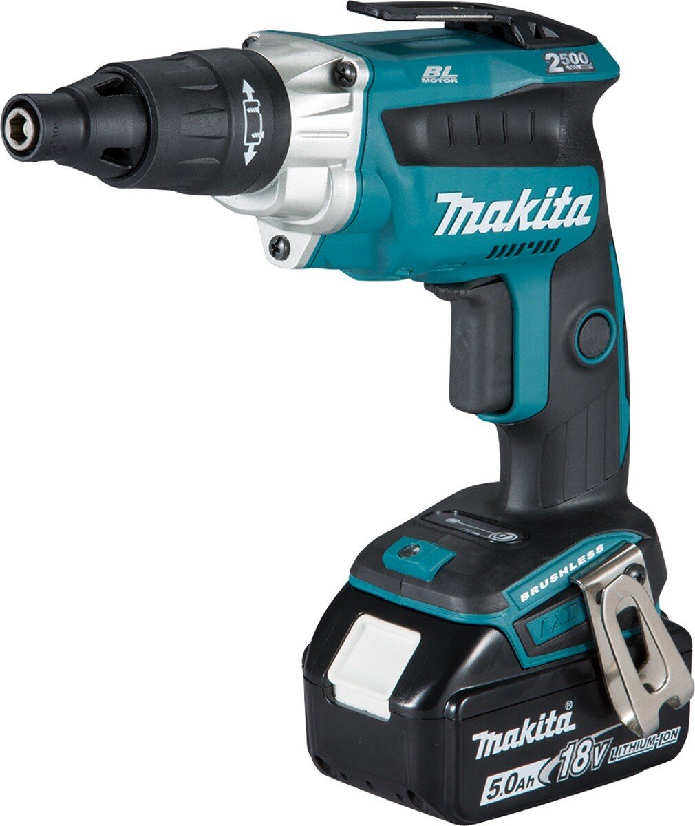 Makita DFS251RTJ 18V LXT Brushless Tek Screwdriver with 2x 5.0Ah Batteries in Makpac Case