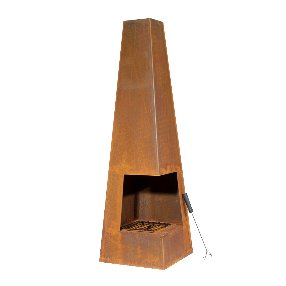 Sealey DG106 Dellonda Chiminea, Wood Burner, Heater for Outdoors W45cm x H150cm, Corten Steel