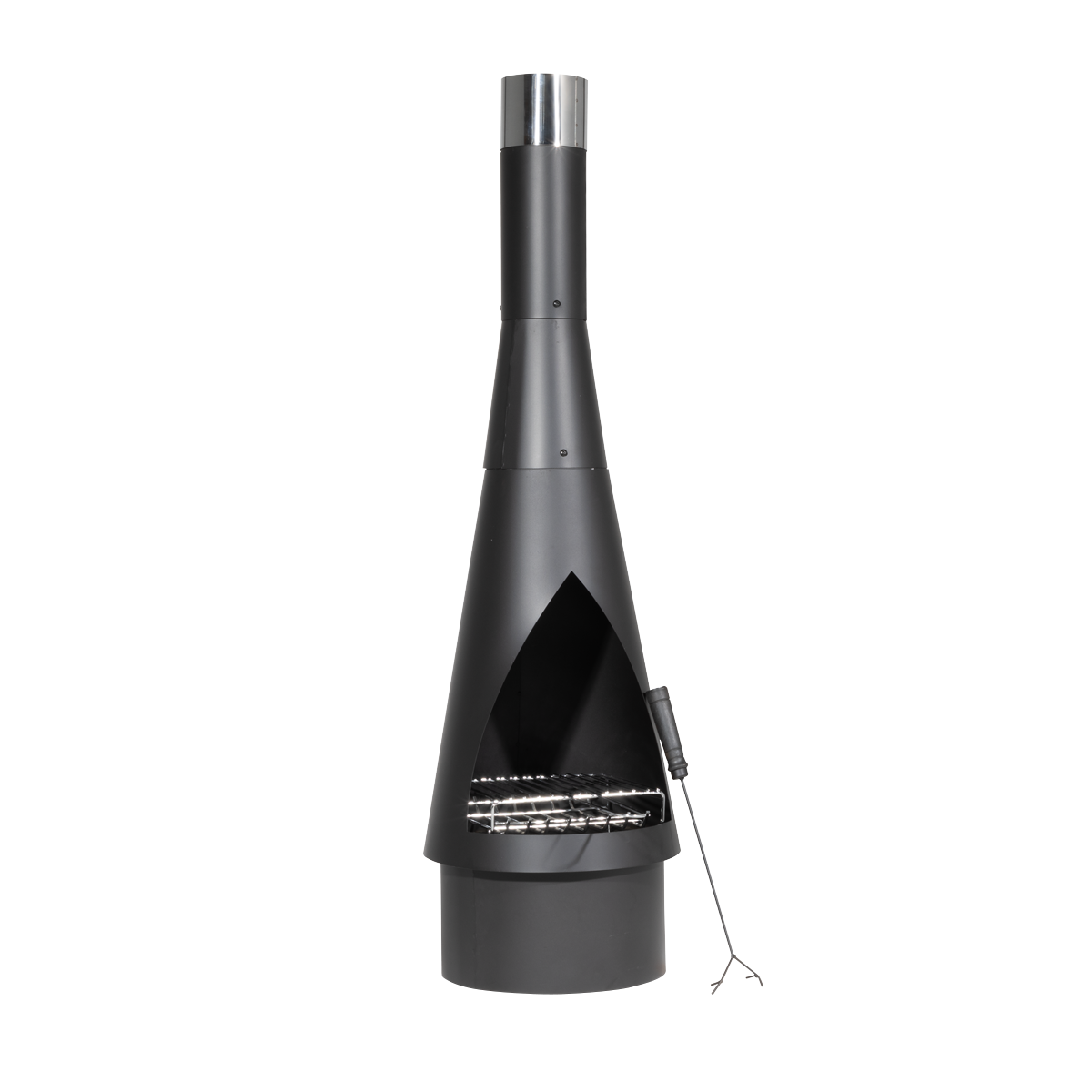 Sealey DG109 Dellonda Outdoor Chiminea, Fireplace, Fire Pit, Heater, Durable, Black Steel