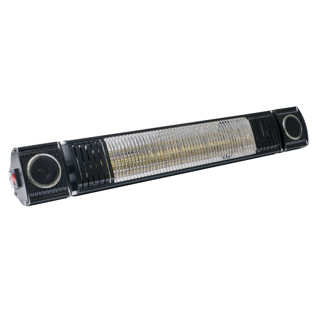 Sealey DG125 Dellonda Infrared Outdoor 2000W Patio Heater with Speakers for Music, Black - DG125