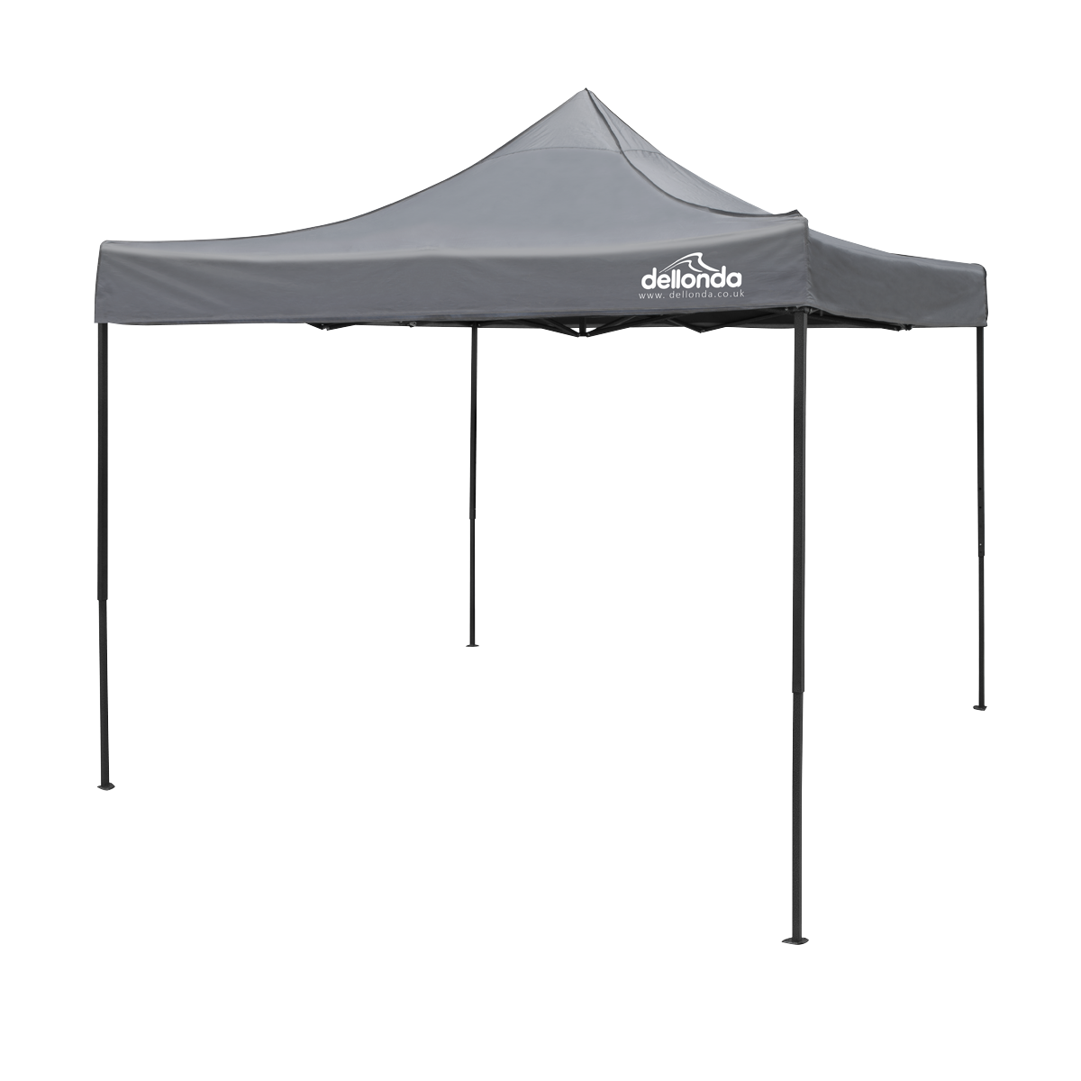 Sealey DG133 Dellonda Premium 3 x 3m Pop-Up Gazebo, PVC Coated, Water Resistant Fabric, Supplied with Carry Bag, Rope, Stakes & Weight Bags - Grey Canopy
