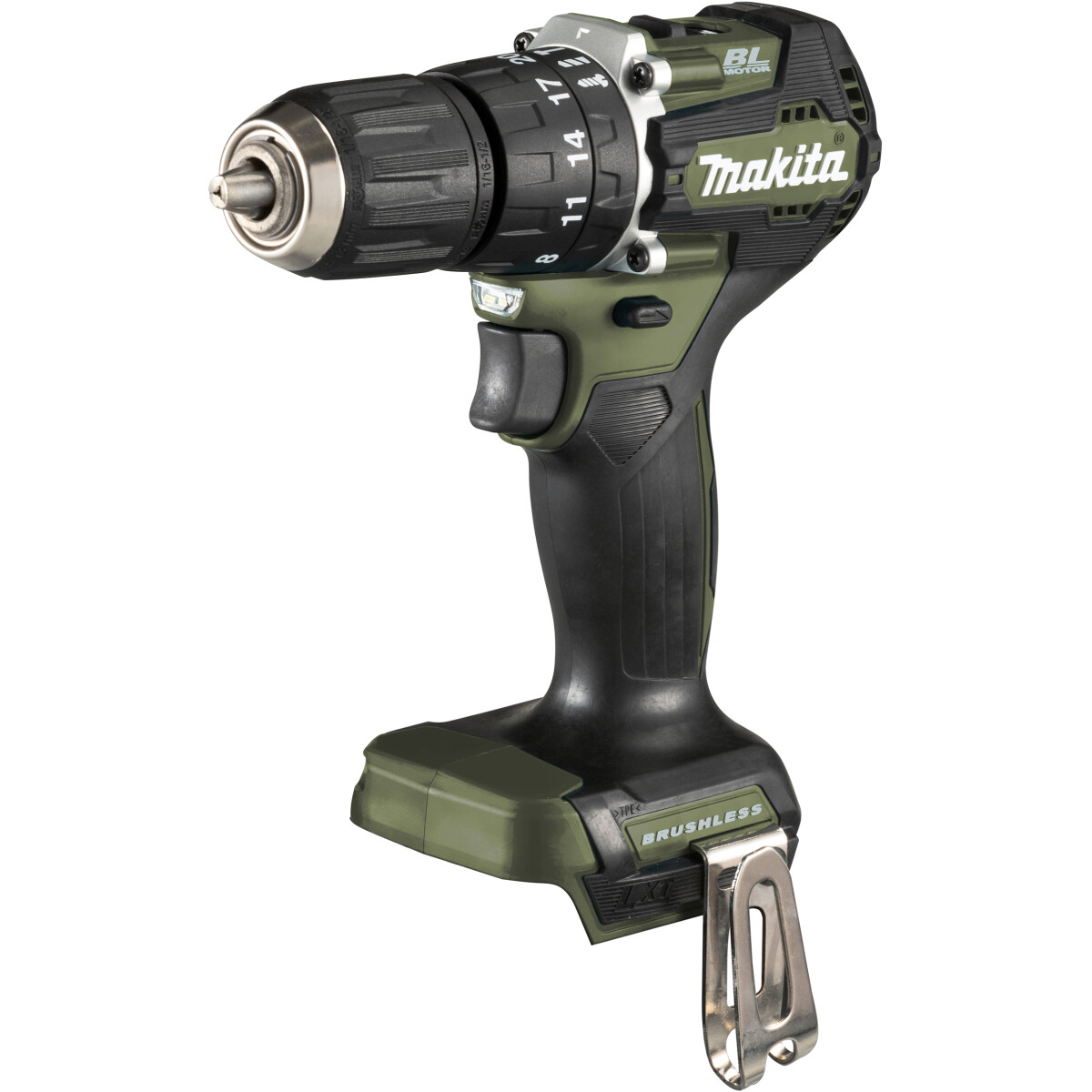 Makita DHP487FX3O 18V LXT Olive Green Brushless Combi Drill with 1x 3.0ah Battery and Charger in Carry Case from Lawson HIS