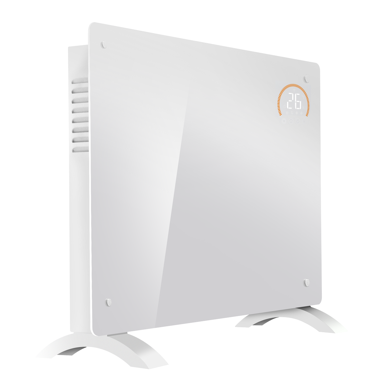 Sealey DH138 Baridi Electric Glass Panel Heater, 1500W, Thermostat Controlled 24Hr 7 Day Timer, Wi-Fi Enabled, Remote Control, White - DH138