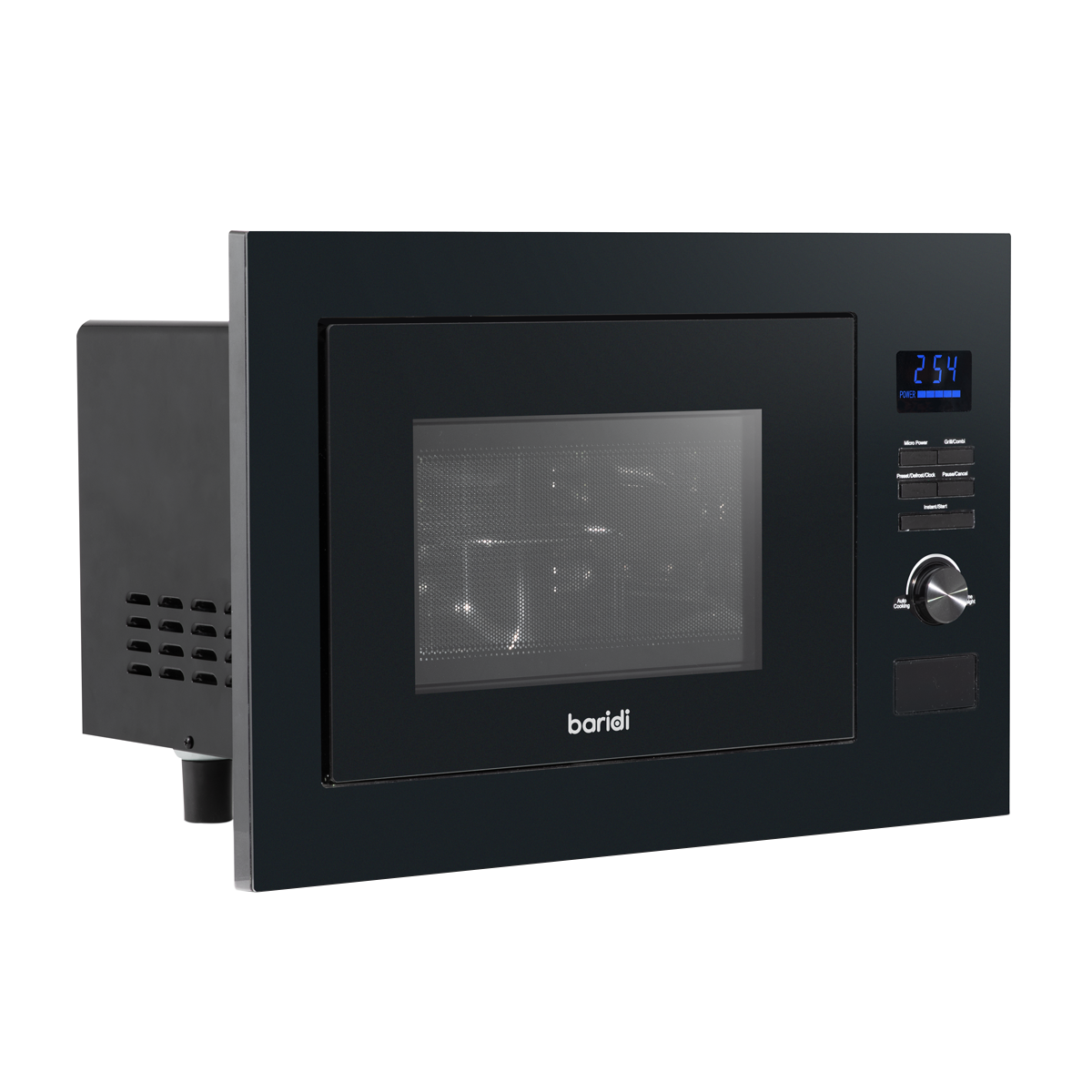 Sealey DH198 Baridi 25L Integrated Microwave Oven with Grill, 900W, Sensor Touch Controls, Black