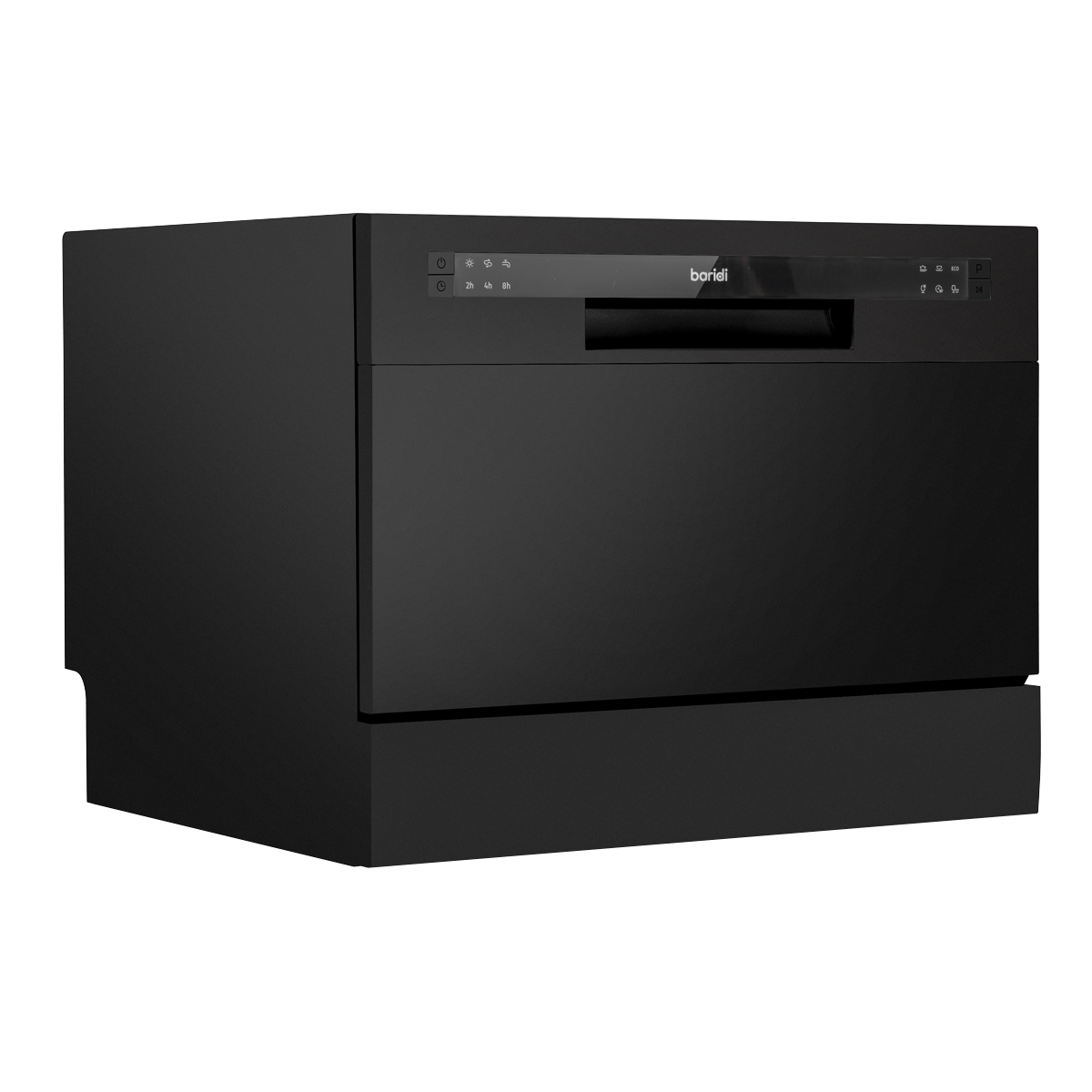 Sealey DH85 Baridi Compact Tabletop Dishwasher 6 Place Settings, 6 Programmes, Low Noise, 6.5L Cycle, Start Delay - Black