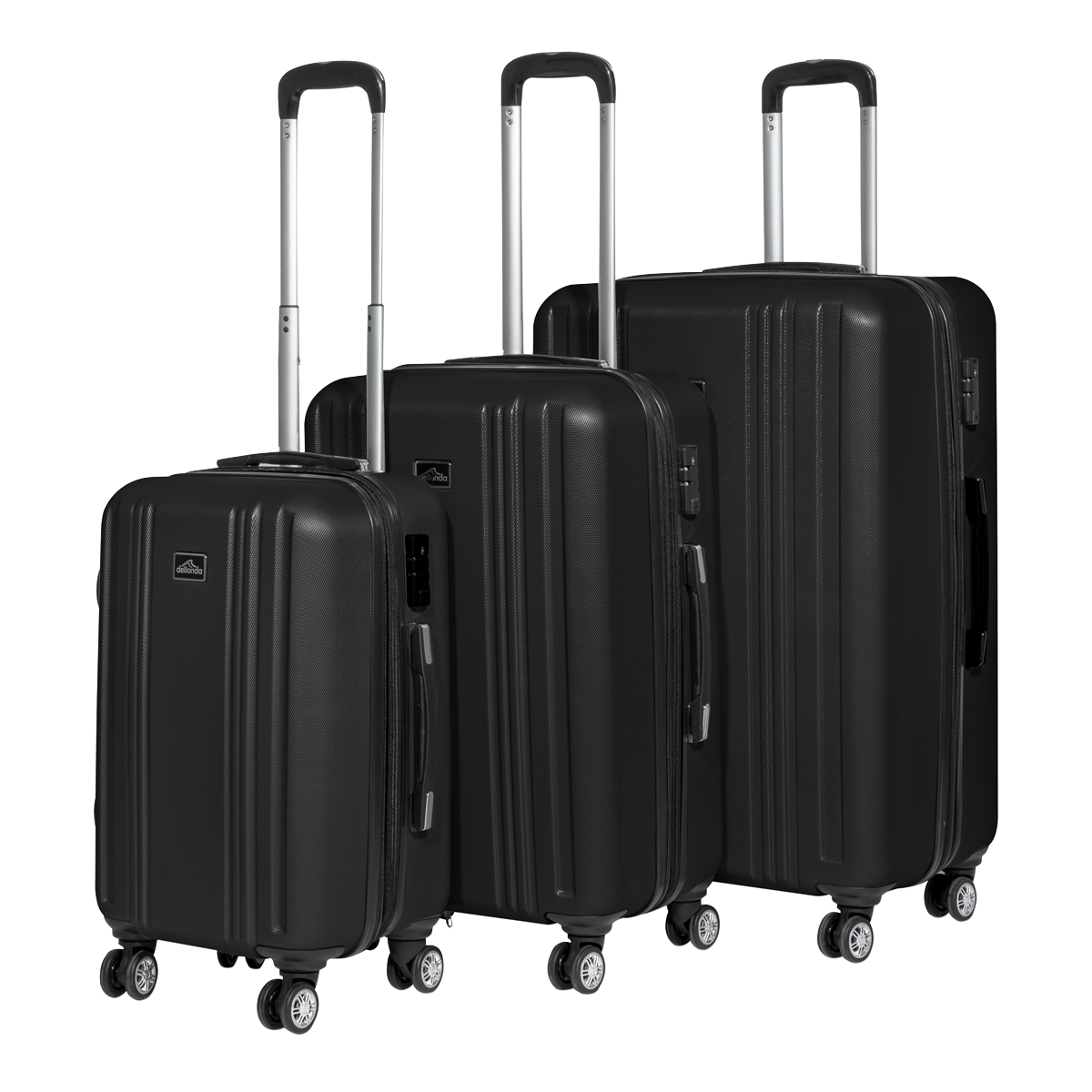 Sealey DL11 Dellonda 3 Piece Lightweight Luggage Suitcase Trolley