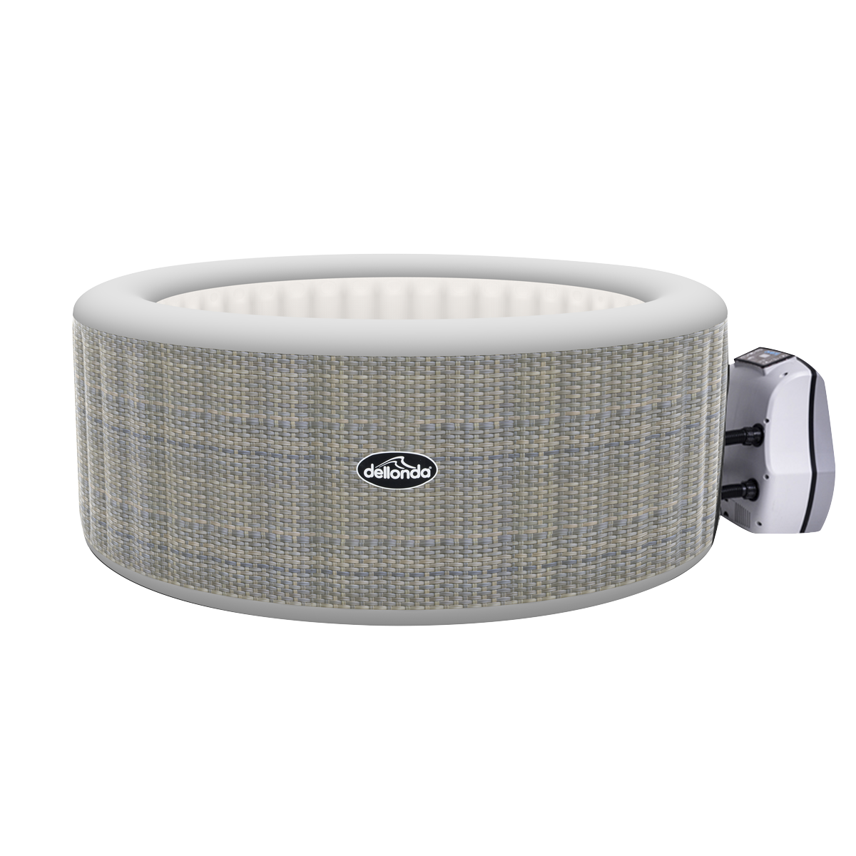 Sealey DL90 Dellonda 2-4 Person Inflatable Hot Tub Spa with Smart Pump - Rattan Effect