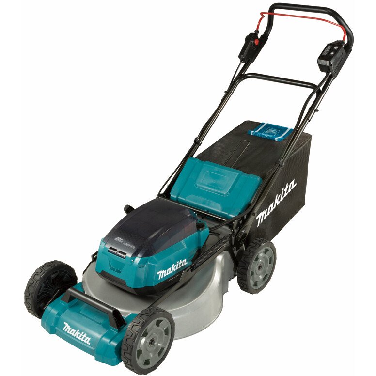 Makita DLM530PT4 Twin 18V 530mm Brushless Lawnmower with 4x 5.0Ah Batteries and Twinport Charger