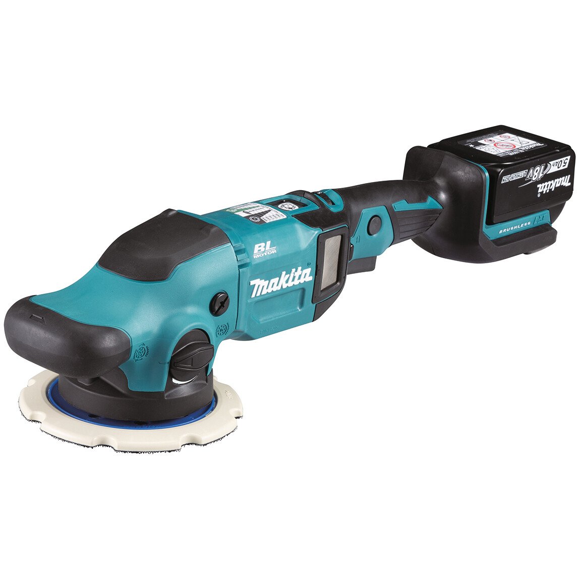 Makita DPO600RTE 18V LXT Random Orbit Polisher with 2 x 5.0Ah BAtteries