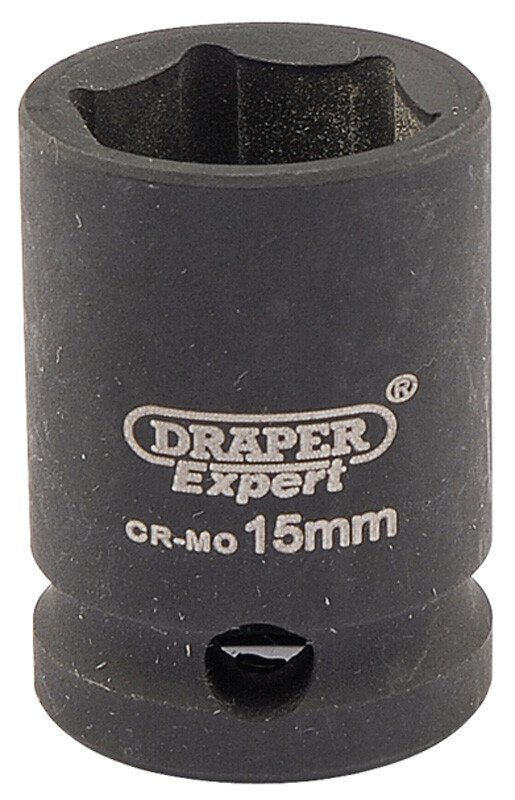 Draper 06875 409-MMC Expert 15mm 3/8" Square Drive Hi Torq 6 Point Impact Socket