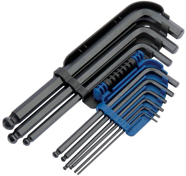 Draper 08380 HB9MM Expert 9 Piece Metric Hexagon and Ball End Hexagon Key Set