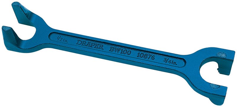 Draper 10876 BW100 1/2"/15mm X 3/4"/22mm Bsp Basin Wrench