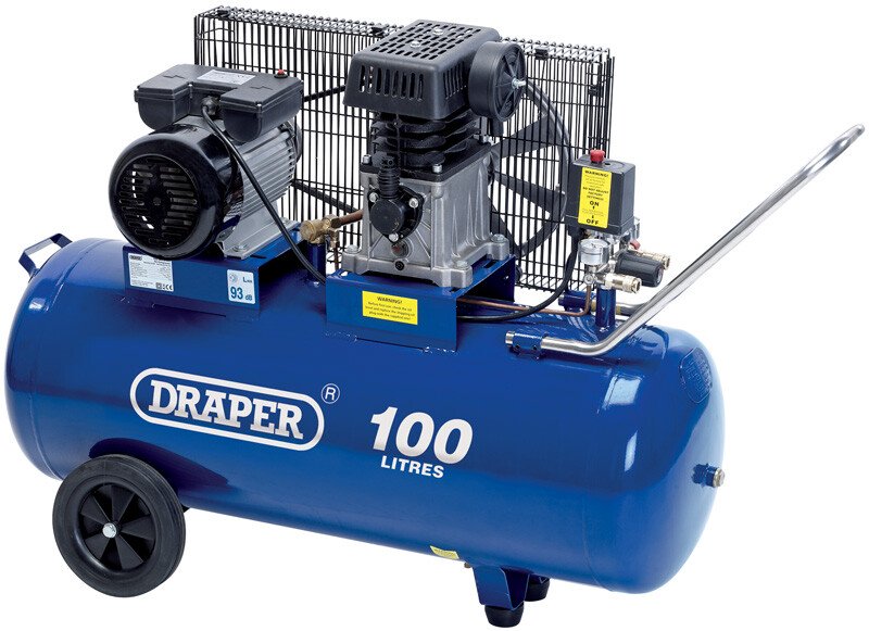 Draper 31254 DA100/330 100L 230V 2.2kW Belt Driven Air Compressor