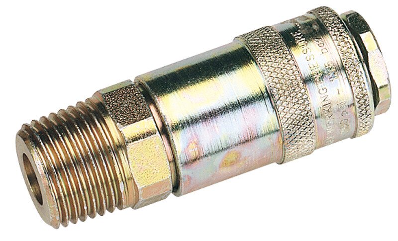 Draper 37837 A21JM02 BULK 1/2" Male Thread PCL Tapered Airflow Coupling (Sold Loose)